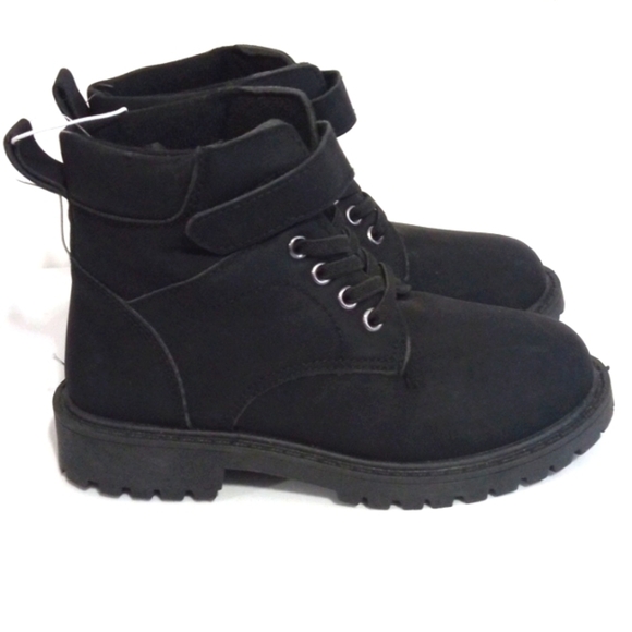 US SPORT OUTDOOR BLACK LACE UP HIGH TOP HIKING BOOTS BOYS SIZE 1 NWT - Picture 3 of 11